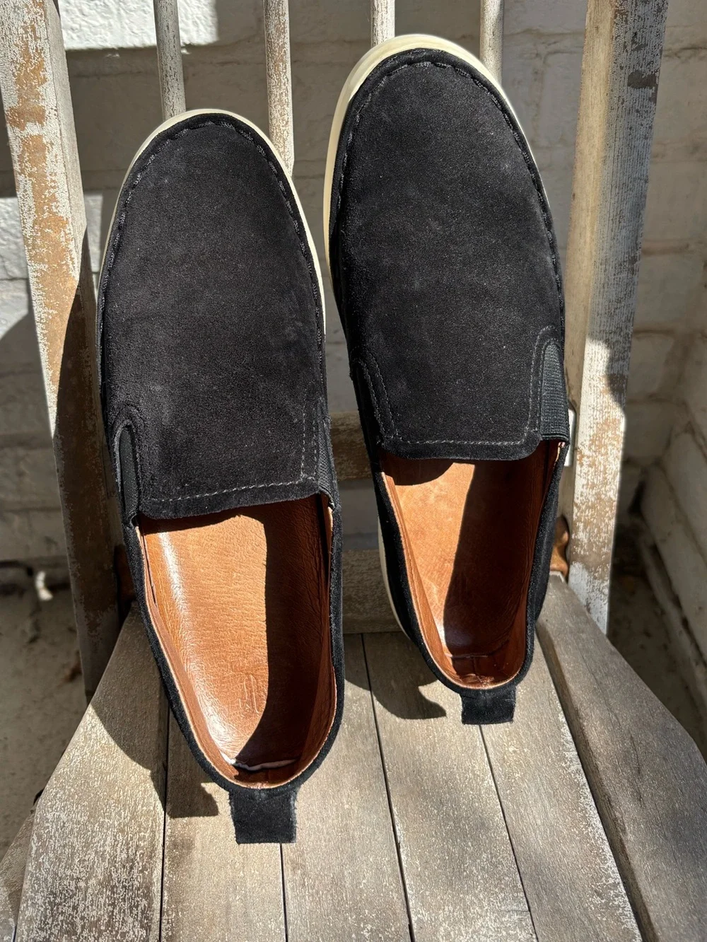 Frye black suede